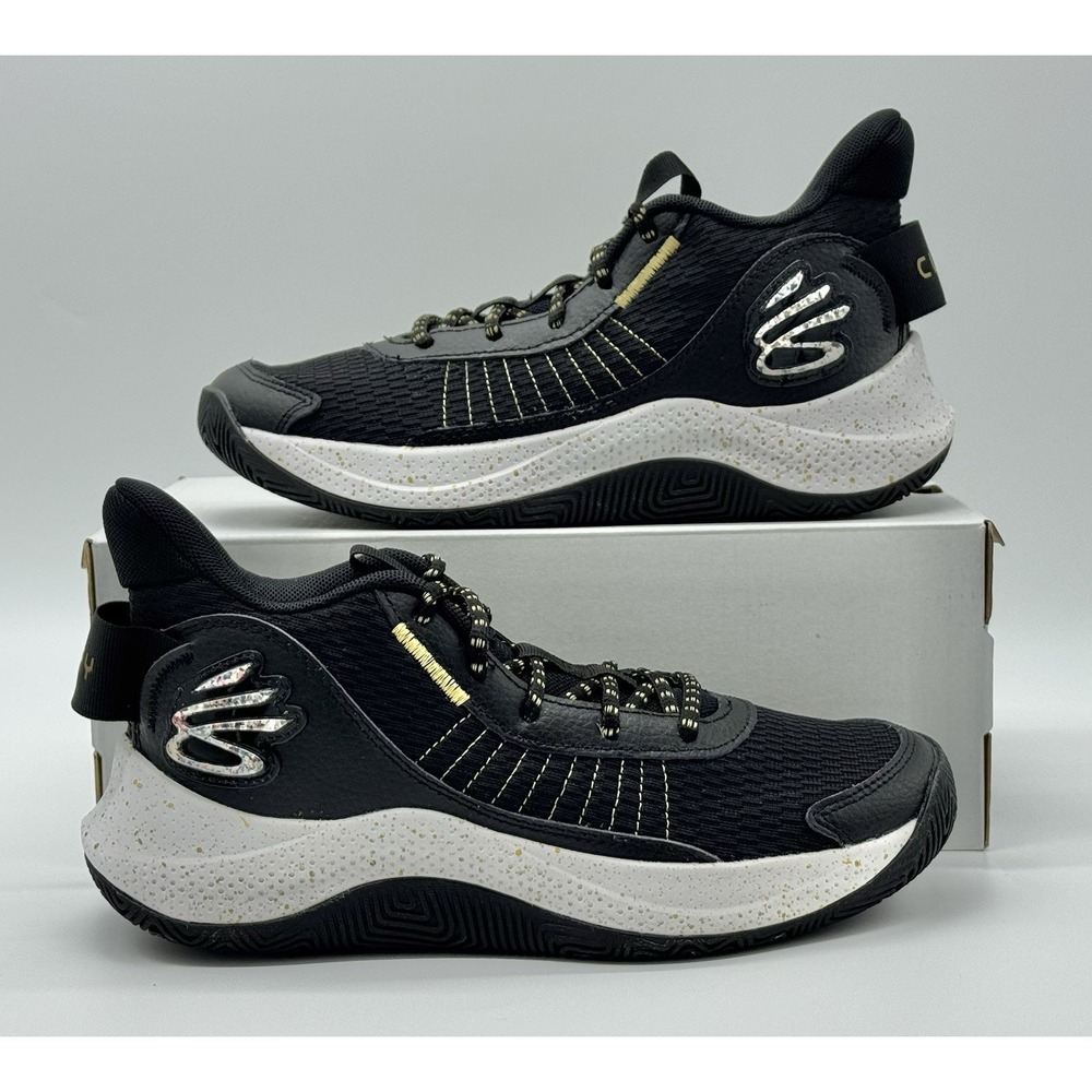 Under Armour Curry 3Z7 GS Black Metallic Gold Size 6y 3026623 001